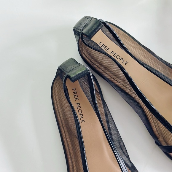Free People Mesh Mania Bow Flats Black - Picture 4 of 10